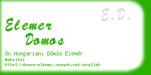 elemer domos business card