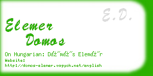 elemer domos business card